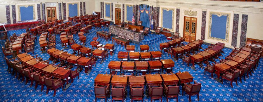 The United States Senate chamber. Here, senators have repeatedly violated the trust of the American people by refusing to adhere to the basic principles of trustworthiness and transparency.