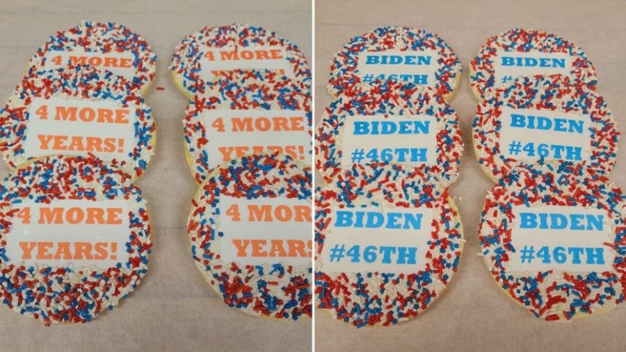 Lochels has prepared two two possible victory cookies; that ones that will be sold depend on the winner of the election.