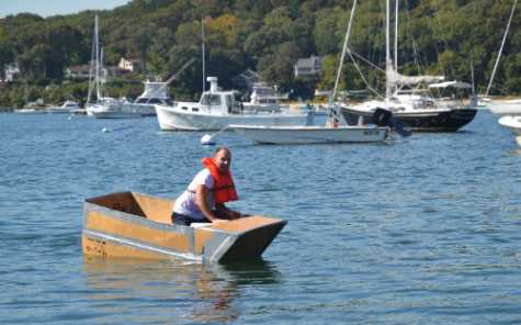 Northport Engineering Students Compete In First Annual Cardboard Boat Race  – The Port Press