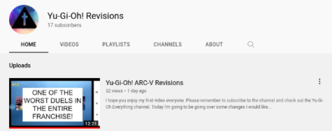 I recently started my own Youtube channel, Yu-Gi-Oh! Revisions.