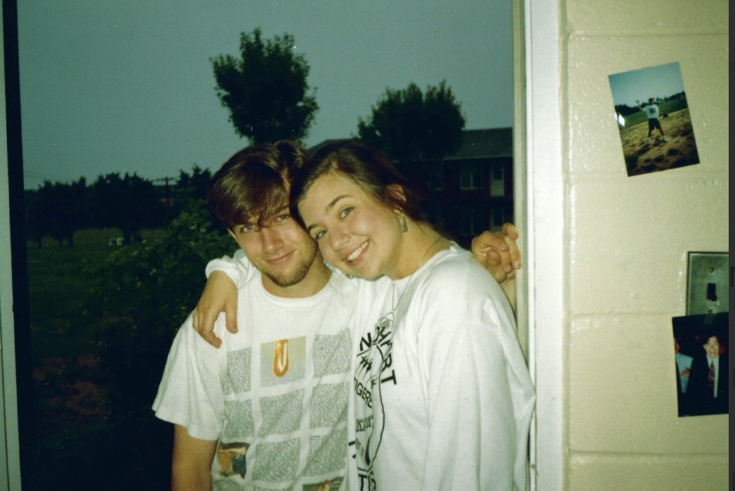 Nicky Beer and friend Ken Flagg at the choir clinic at Southhampton College.